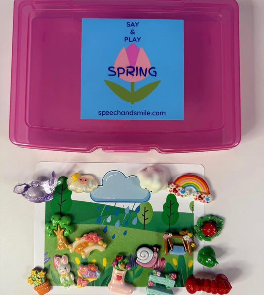 Spring Vocabulary Task Box with Mini Objects | Say & Play Mini Objects™