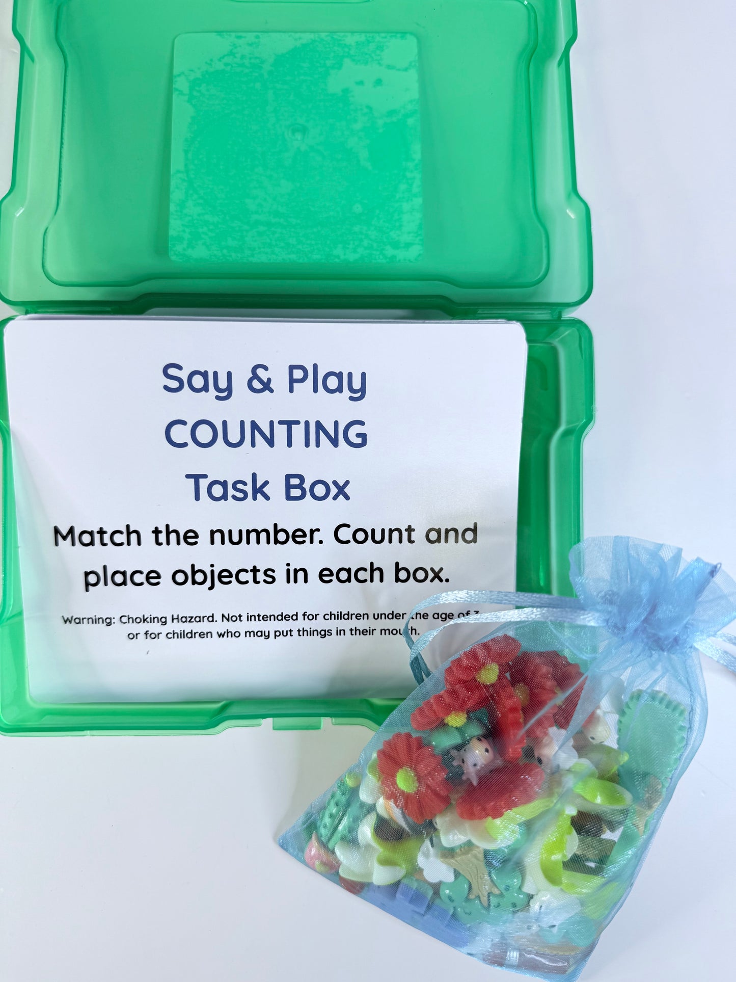 Counting Task Box with Mini Objects | Numbers & Quantity | Play-Based Learning Tool