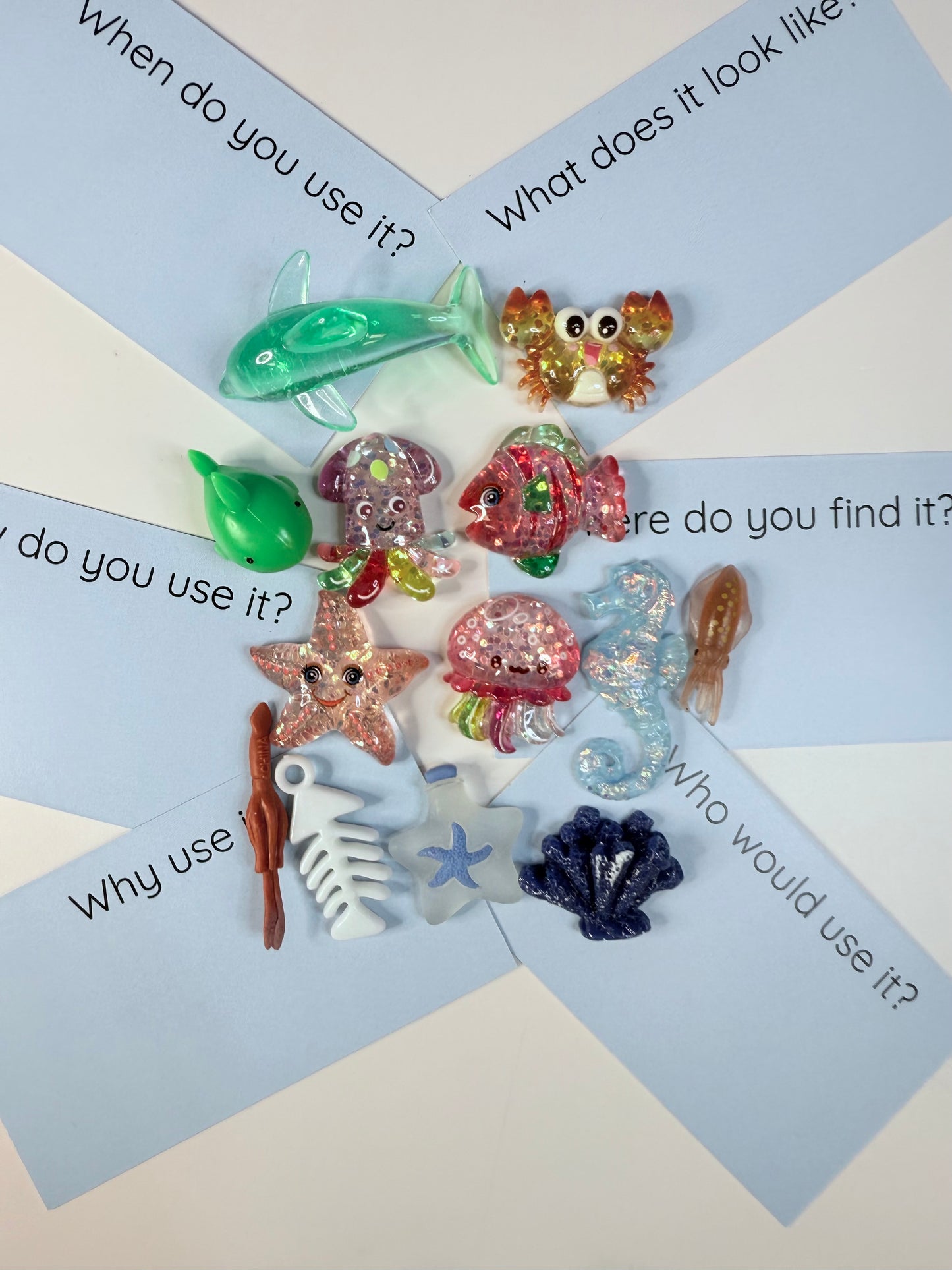 OCEAN theme Trinkets Mini Objects Speech Therapy Animal Doodads