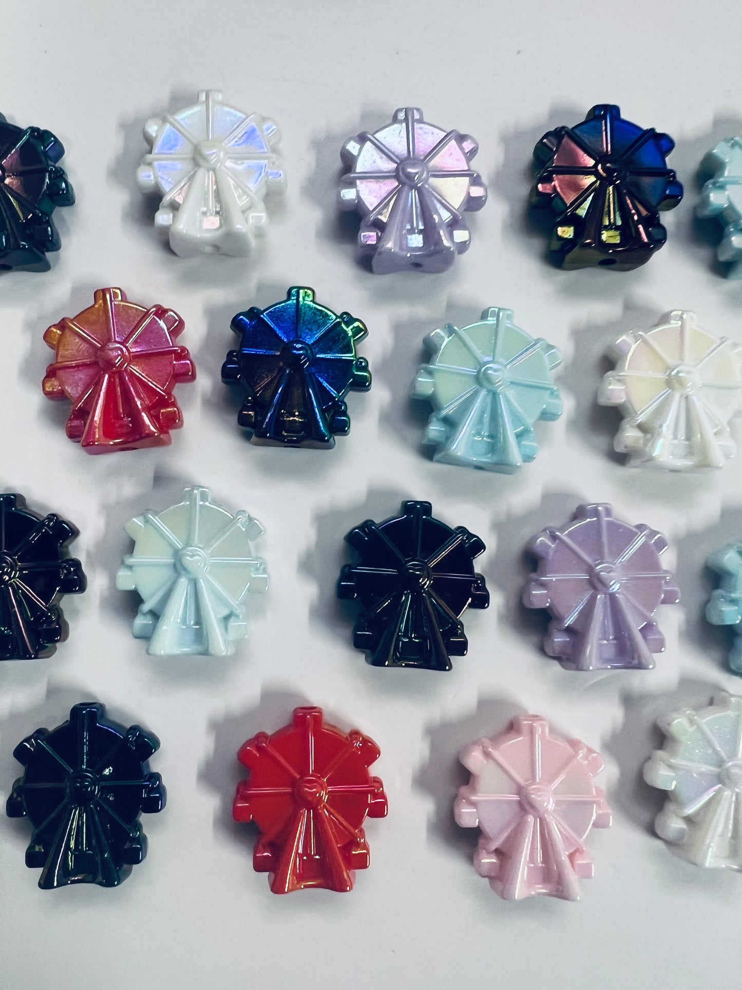 Miniature Ferris Wheel Bead Trinkets - Carnival Mini Objects Fair Theme Mini Objects for Speech Therapy