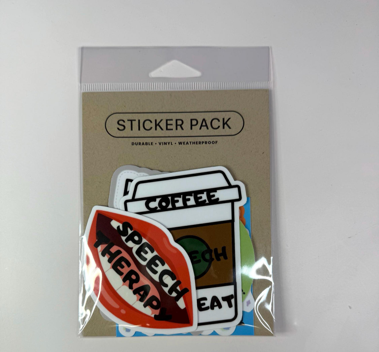 Speech Therapy Stickers - Includes all 7 - SLP Sticker Pack Speechie Laptop Stickers - Great Quality
