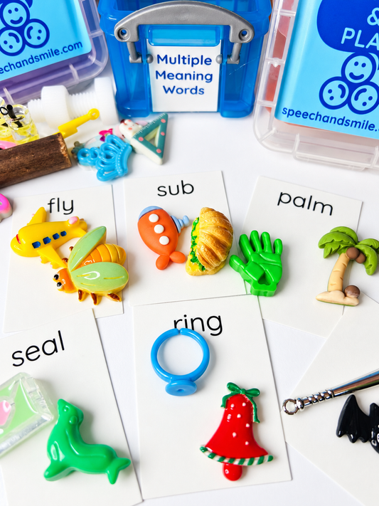 Multiple Meaning Word Mini Objects for Speech Therapy Semantics Activity Language Task Box