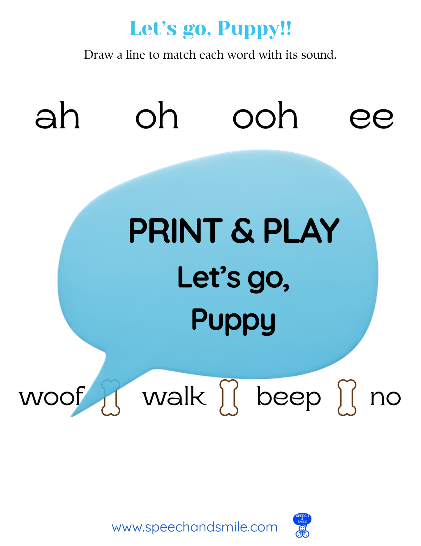Story Kit Companion Pack - Lets go Puppy PRINTABLE ACTIVITIES Instant Download Book Extension