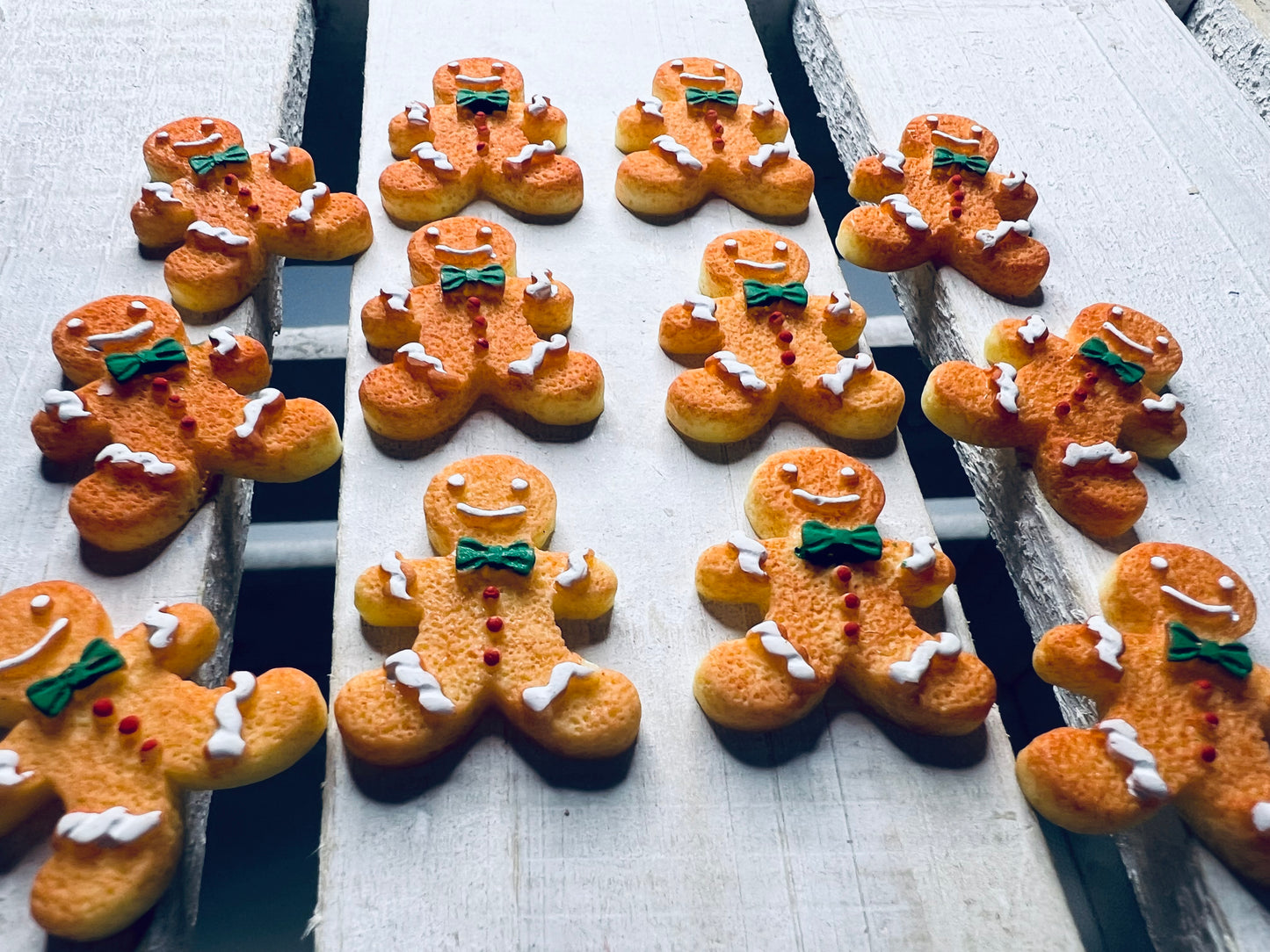 Miniature GINGERBREAD Trinkets with Detail Speech Therapy Mini Object Food Minis J sound Objects Holiday Doodads Say and Play Mini Objects