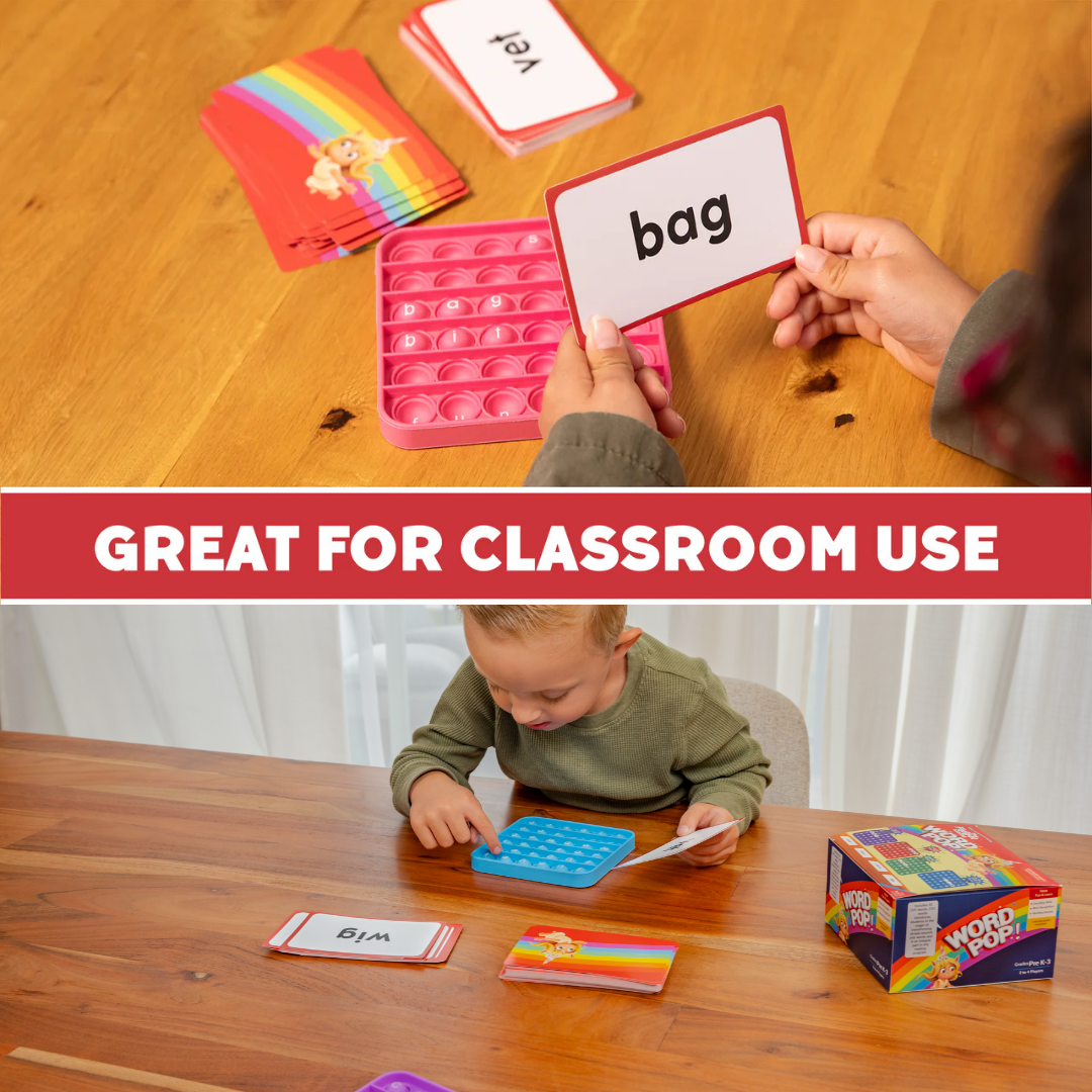 Popper Mats Fidget Tools 6 Extra CVC Fidget Mats (Word Pop)