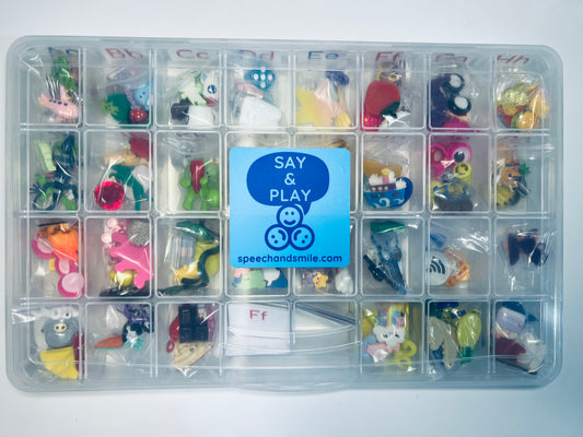 Spanish Alphabet Kit with Mini Objects Montessori Sound Objects Learn Spanish