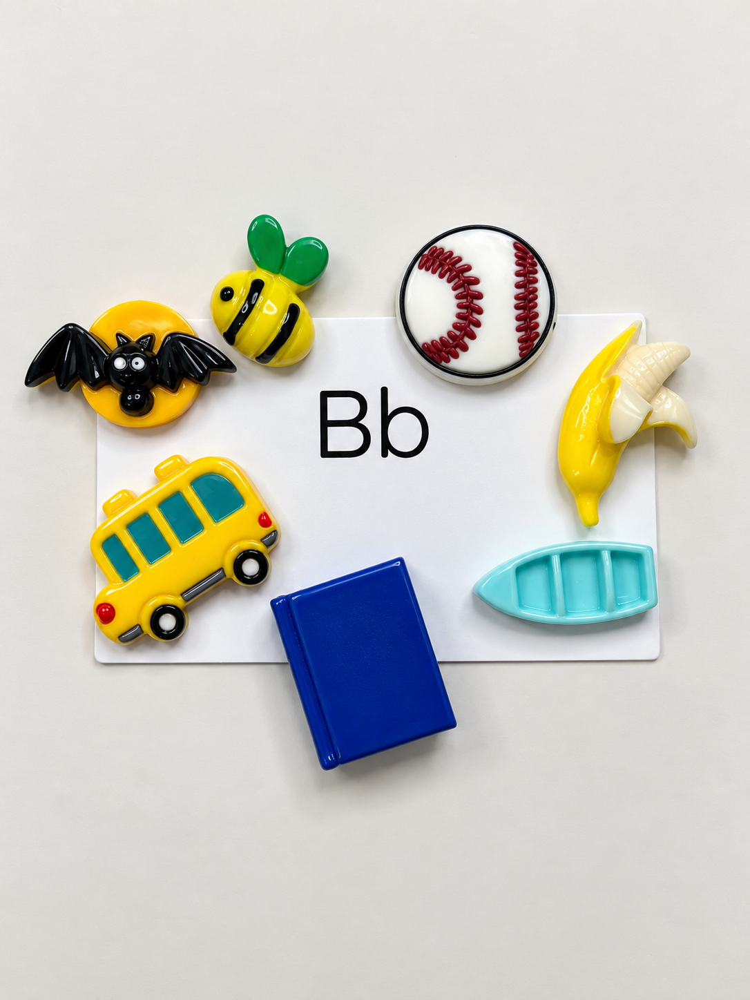 Alphabet Mini Objects – Individual Letter Set | 7 Objects + Double-Sided Sound Cue Card | Speech Therapy & Phonics