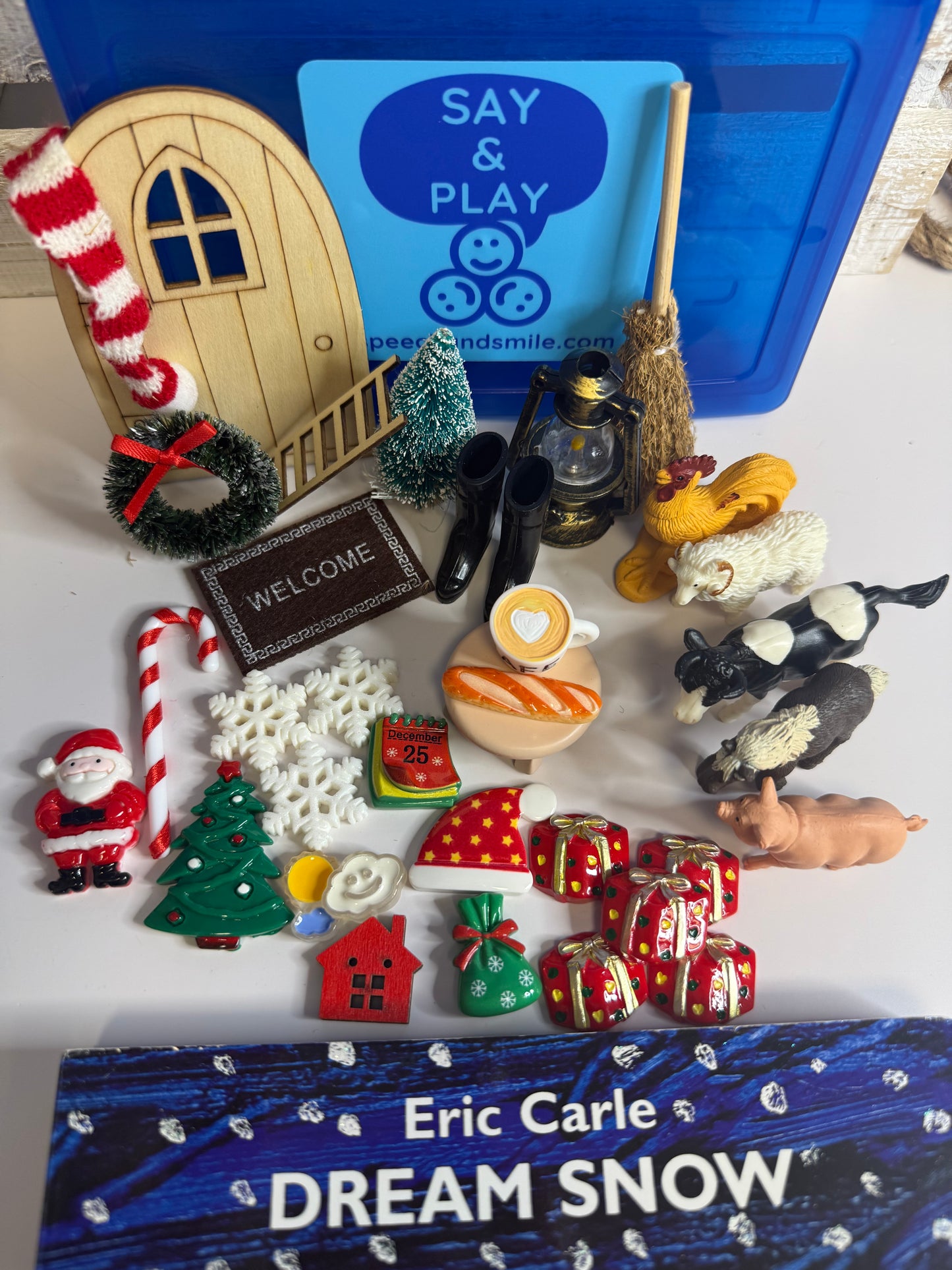 DREAM SNOW Story Kit-Histoire Companion Objets Dream Snow Eric Carle-Cadeau pour les enfants-Orthophonie Mini Objets pour livre-