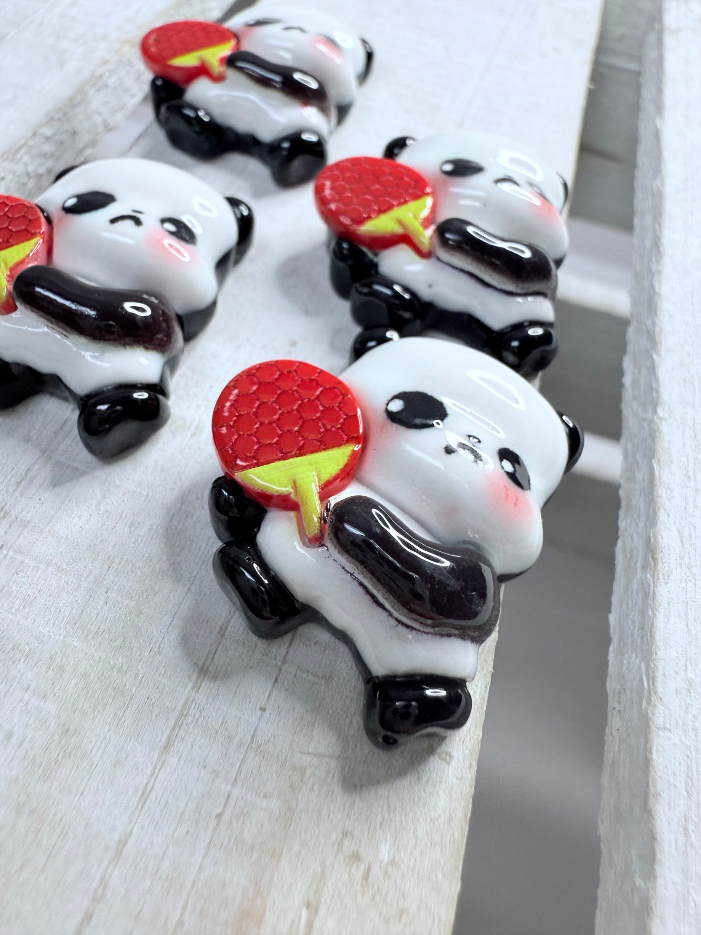 Mini PANDA playing ping pong trinket Mini Objects speech therapy Verb Objects Sport Theme Minis