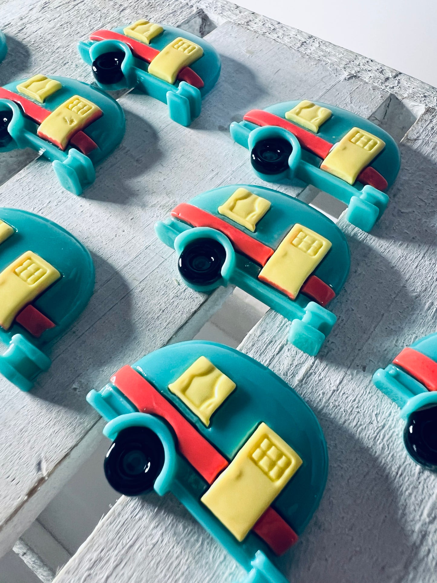 Miniature CAMPER Trinket Mini Objects for Speech Therapy Camp Minis Glamping Happy Camper Minis Resin Flatback Camper