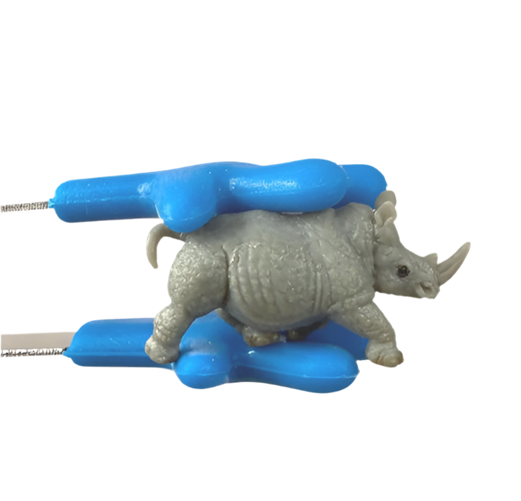 Miniature RHINO Figurine – Animal Minis for Speech Therapy, Montessori, and Alphabet Sound Sets Safari Minis
