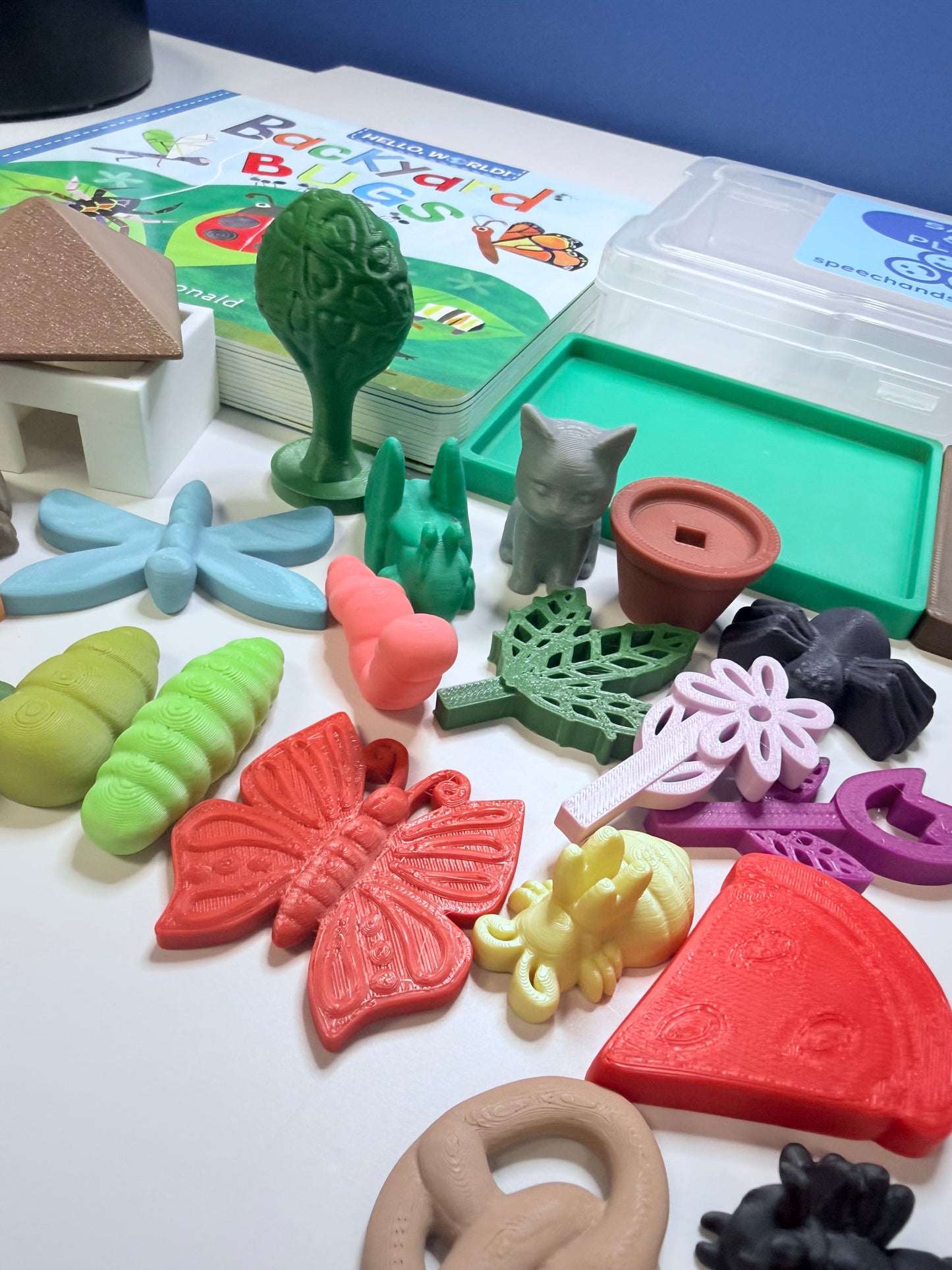 Backyard Bugs Story Kit with Mini Objects for Speech Therapy, INCLUDES BOOK