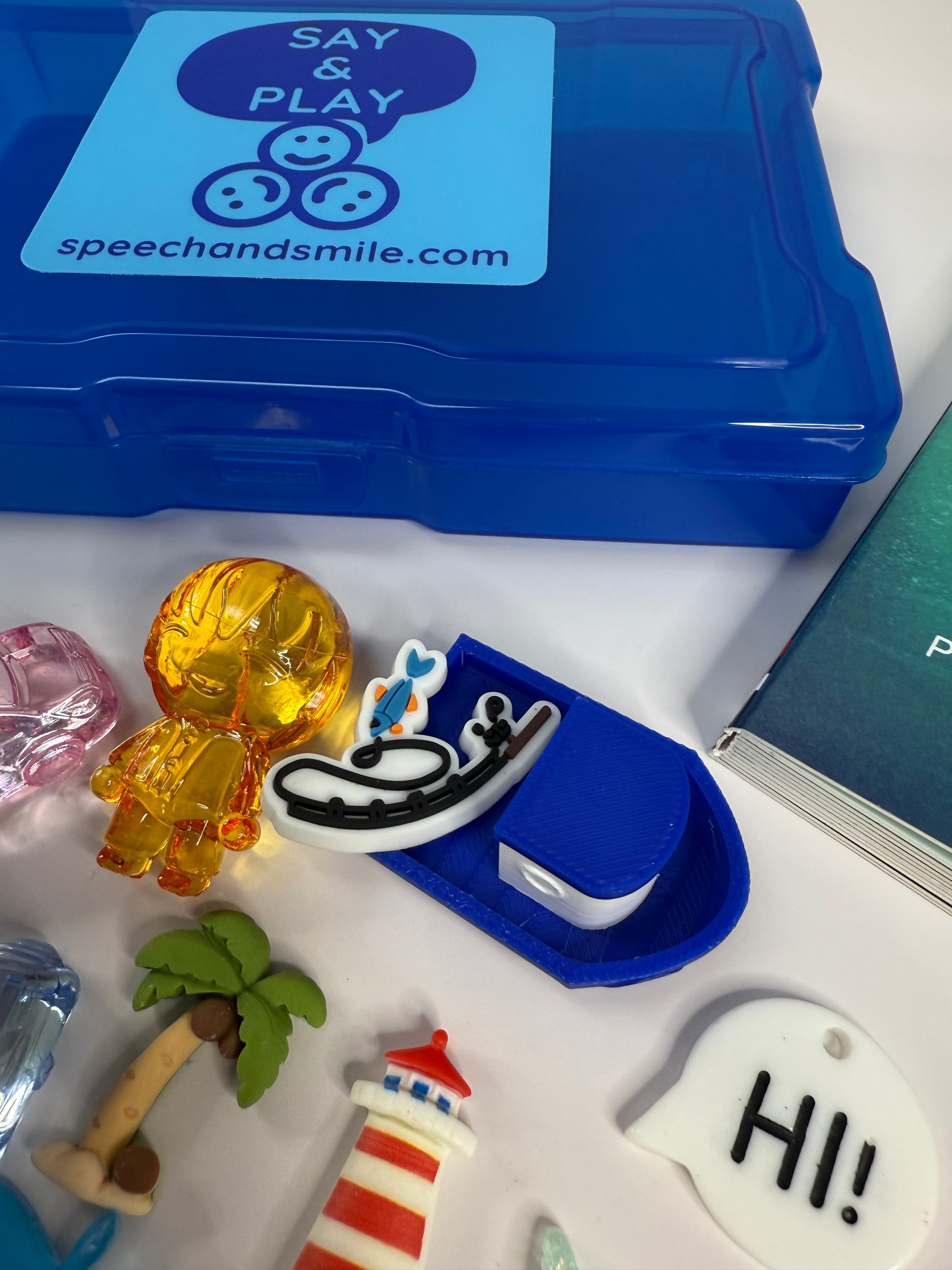 Bo the Boat Lift-the-Flap Book Companion Mini Objects Story Kit for Speech Therapy CVC Words | Preschool Language Play