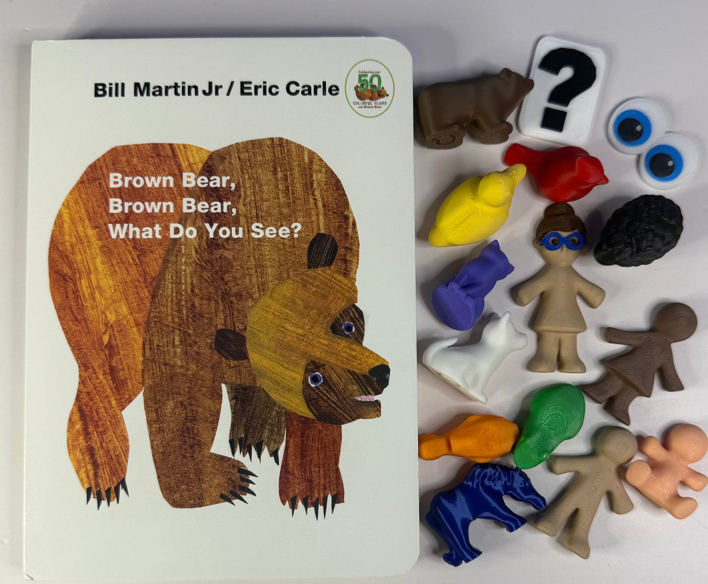 Brown Bear Story Prop Set | Mini Animal Story Objects | Speech Therapy Story Retell Props Talkets™ Mini Objects