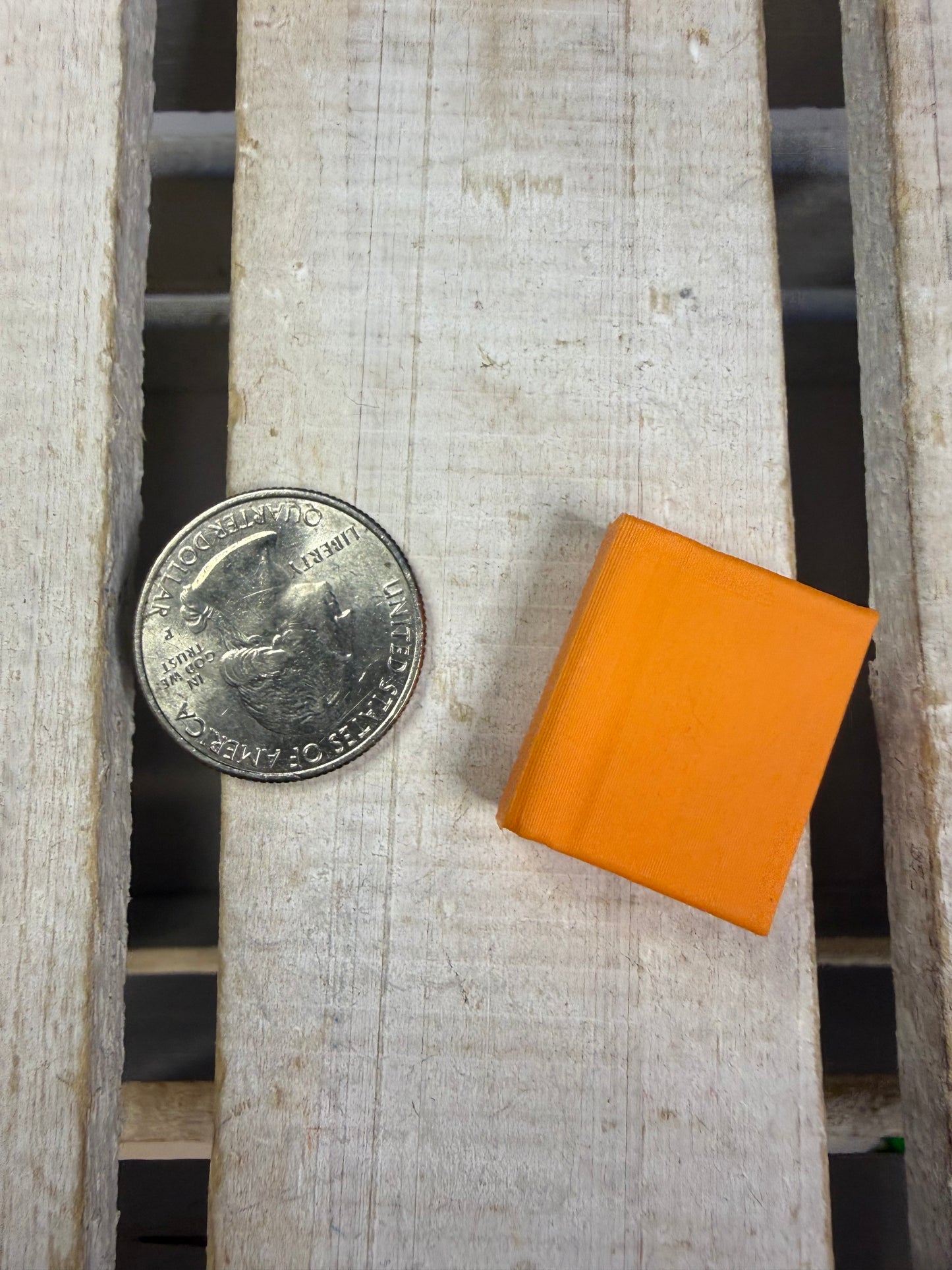 Miniature Book – Orange Book Trinket - Mini Object for Speech Therapy & Language Activities | 3D Printed | Talkets™