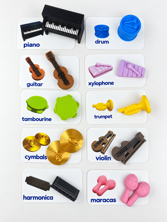 Music Theme Mini Objects with Matching Cards