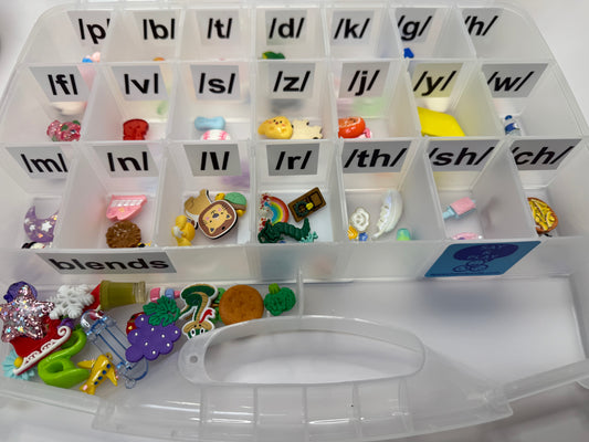 Speech Screen Kit with Mini Objects Articulation Screen for Teachers Speech Therapy Mini Objects Trinkets Speech Sound Screener SLP