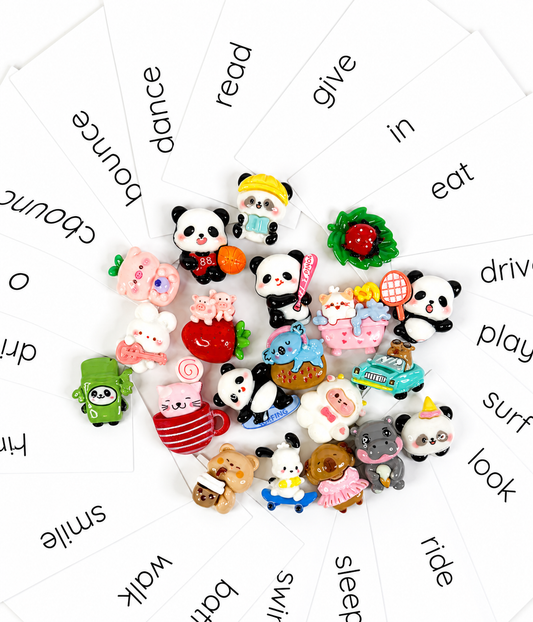 Verb Kit Language Task Box for VERBS - Mini Objects Speech Therapy