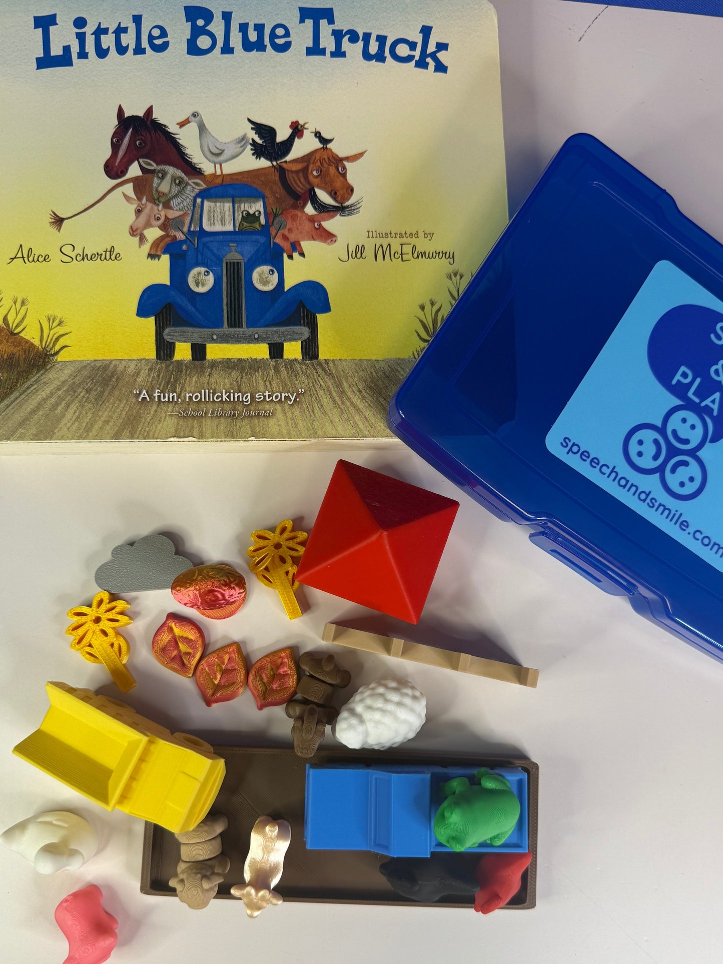 Little Blue Truck Story Kit Mini Objects - Speech Therapy Preschool Story Set