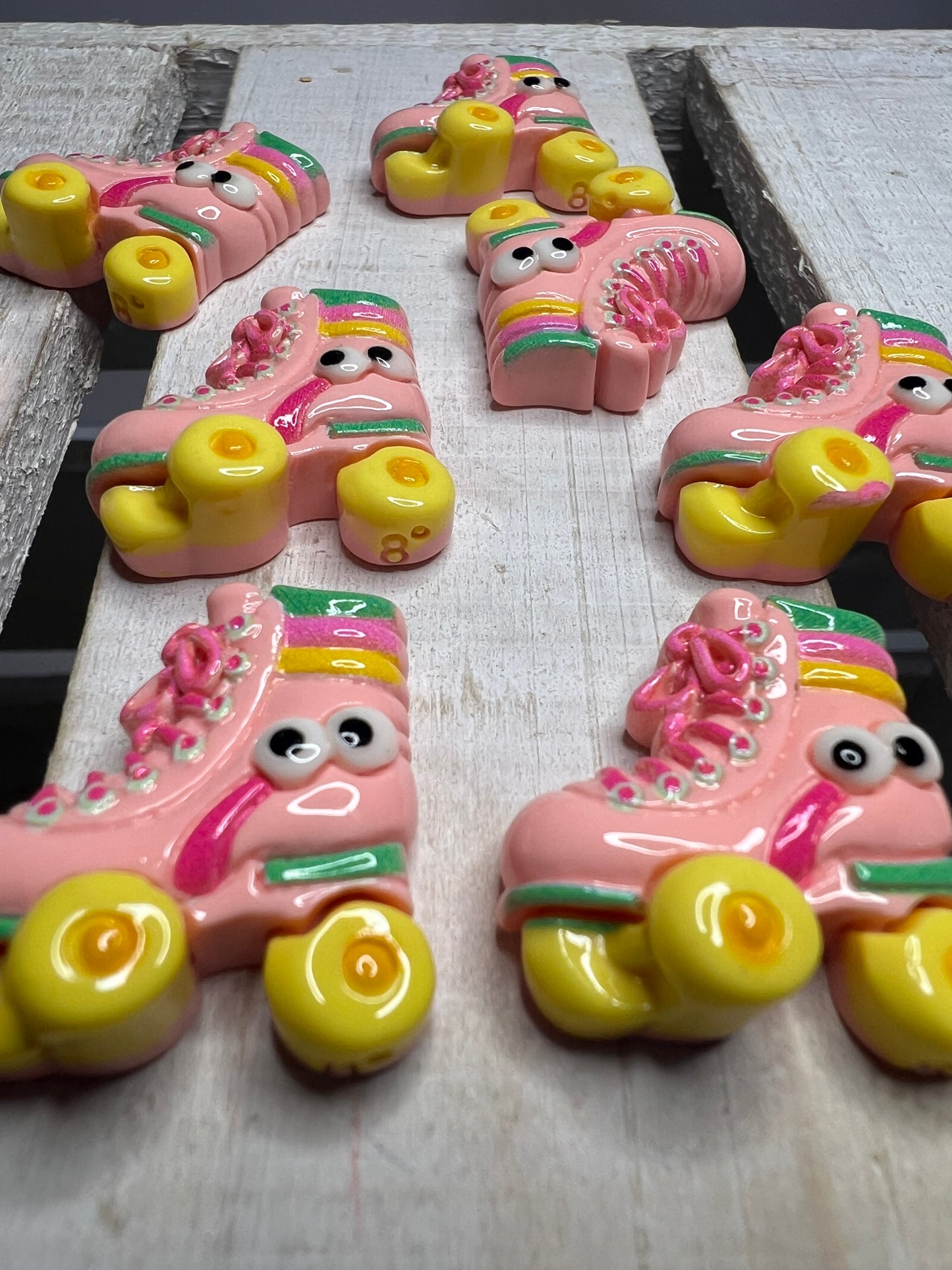 Miniature Roller Skate Mini Objects Speech Therapy Trinkets Mini Skate Roller Skate Flat Back Embellishments Roller Derby Flatback Cabochon