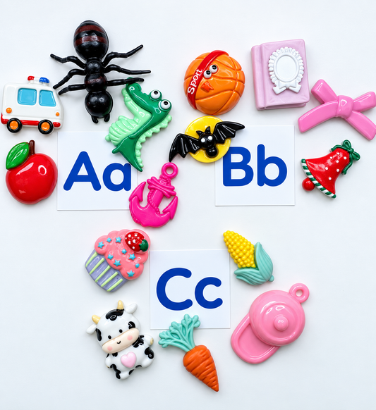 Alphabet Objects Teaching Set – 130+ Beginning Sound Manipulatives - Speech & Language Learning – 5 per Letter A–Z