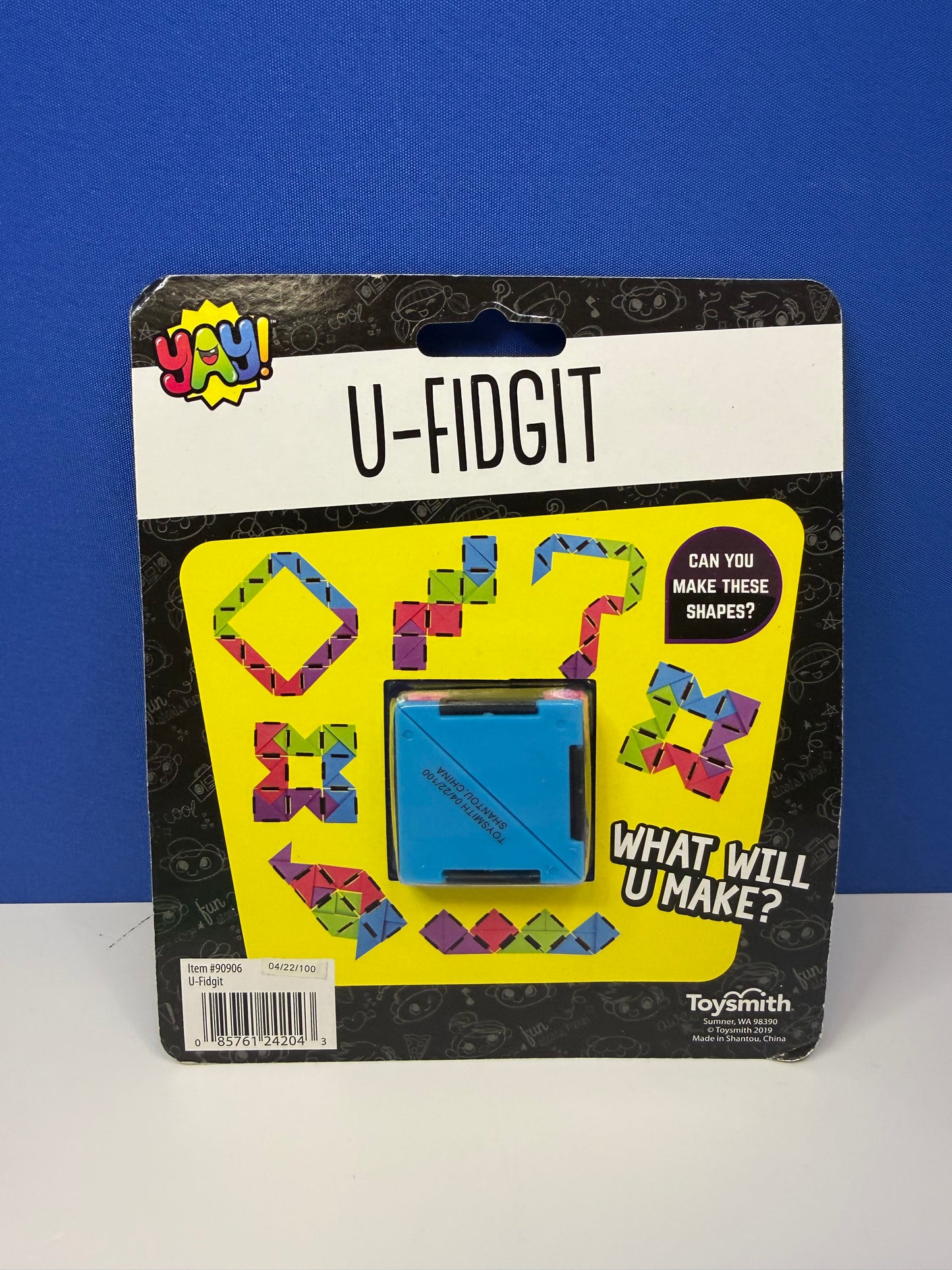 Toysmith U-Fidgit Folding Fidget Puzzle | Brain Teaser Shape Challenge Toy
