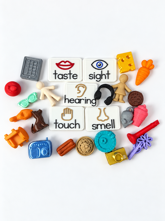 Senses Theme Book Set - Story Prop Mini Objects - Speech Therapy Set - You & Me Book about Differences