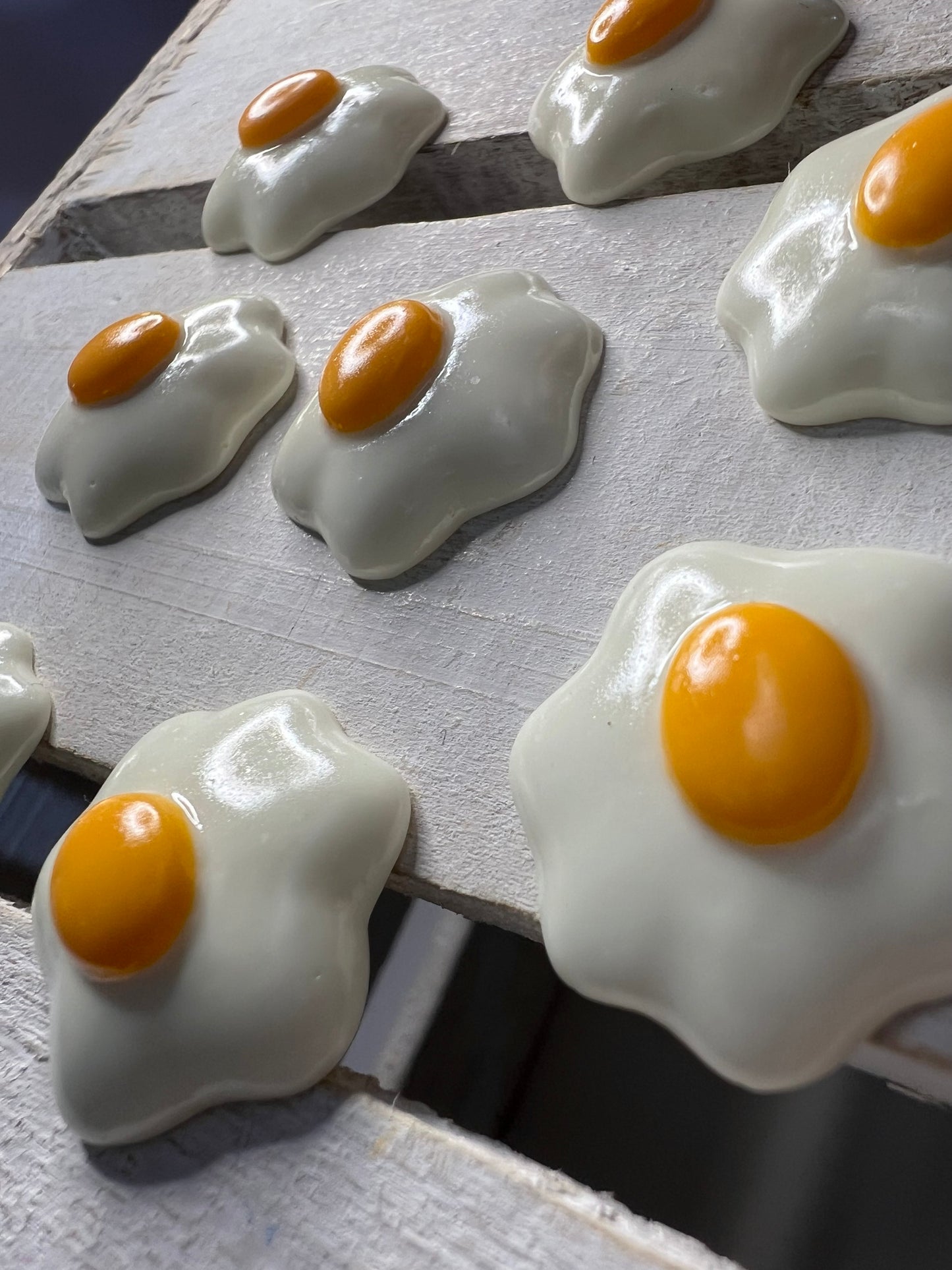 Miniature EGG Trinket FOOD Mini Objects Speech Therapy Trinkets Doodads Dollhouse Mini Egg with Yolk Sunny Side Egg Miniature