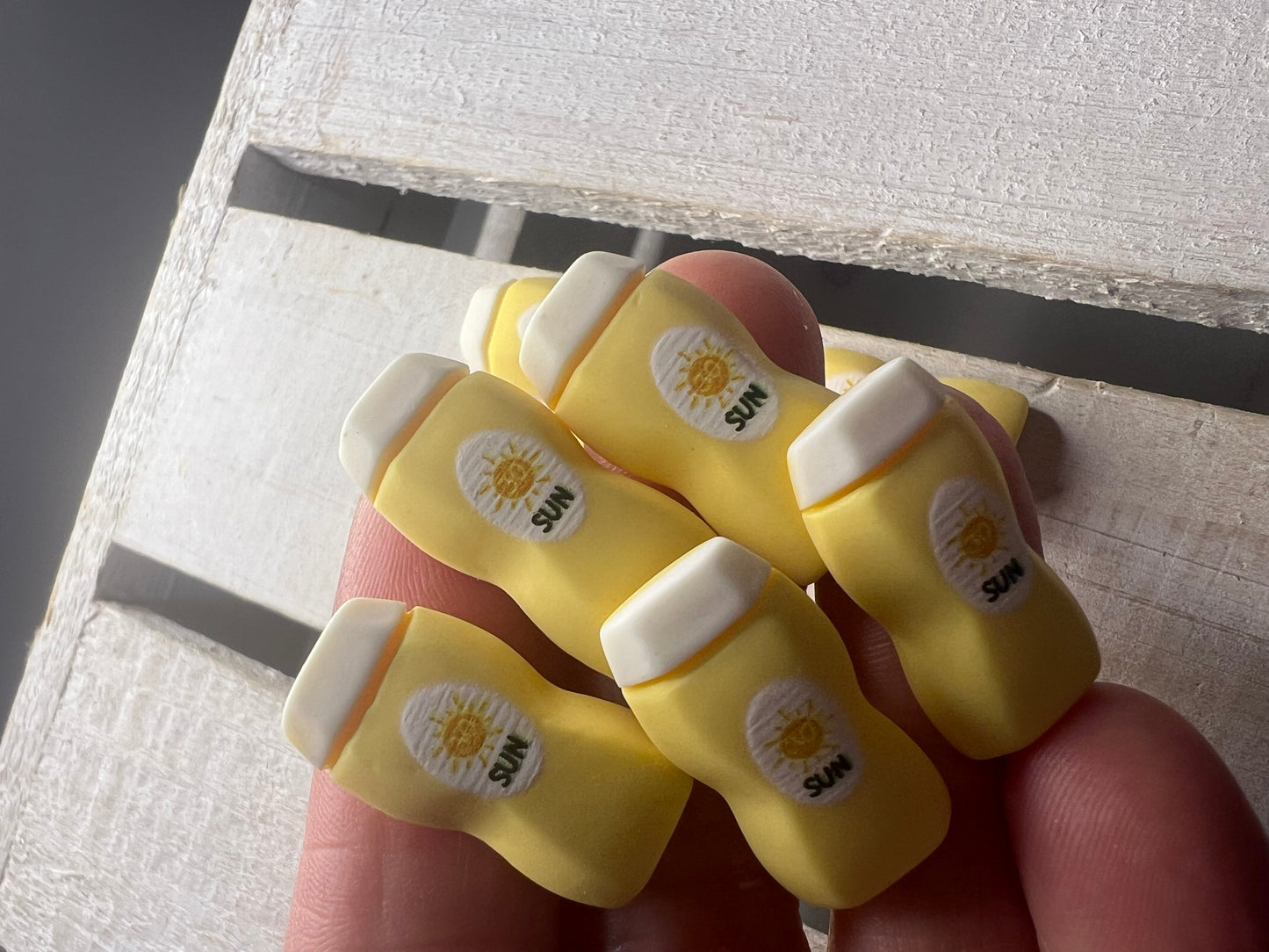 Miniature Suntan Lotion Bottle Mini Objects Speech Therapy Summer Theme Mini Trinkets Doodads Say and Play Minis Beach Theme