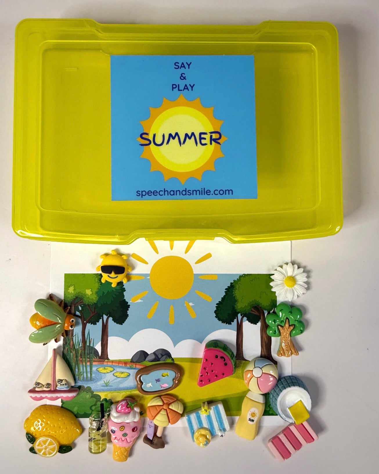 Summer Theme Trinket Set - Minis for Speech Therapy - Say & Play Mini Objects™