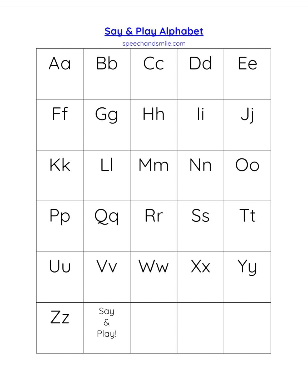 Alphabet Mat - Printable Alphabet Mat to use with Mini Objects - Montessori - Homeschool Printable - Beginning Sounds - Speech and Smile