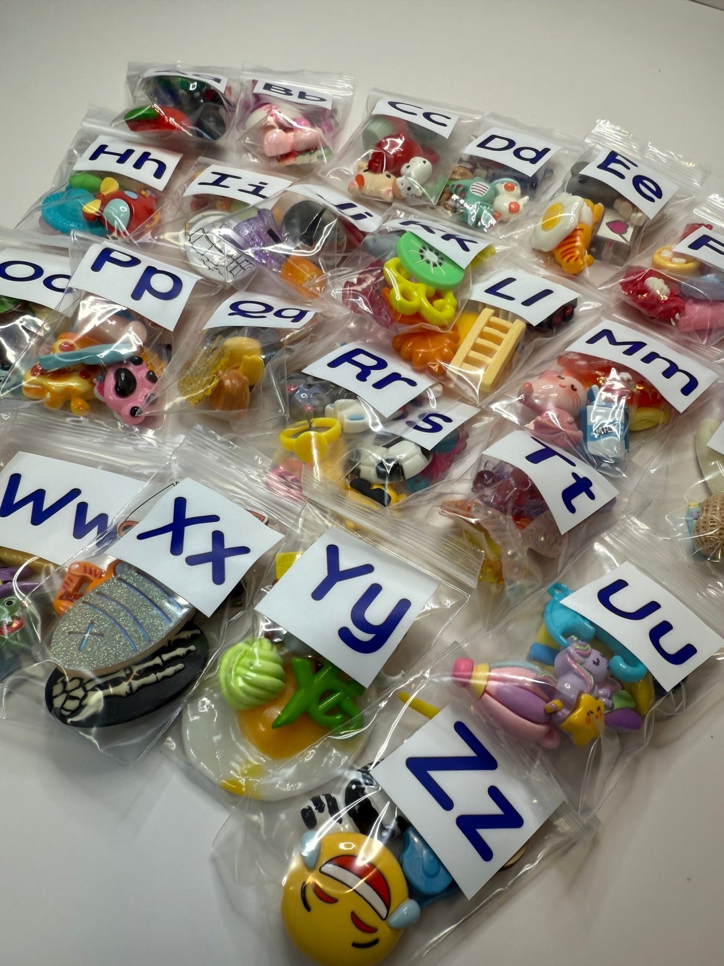 Alphabet Mini Objects – 5 per Letter (A–Z) | Beginning Sound Trinkets for Montessori, Speech Therapy & Literacy Centers - in bags no storage - Speech and Smile