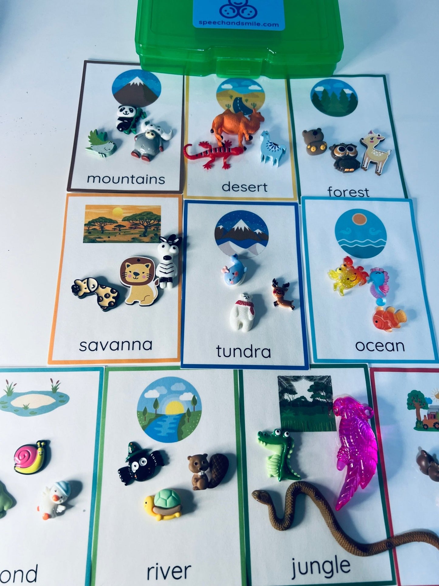 Animal Habitats Task Box with Mini Animal Trinkets - Speech and Smile