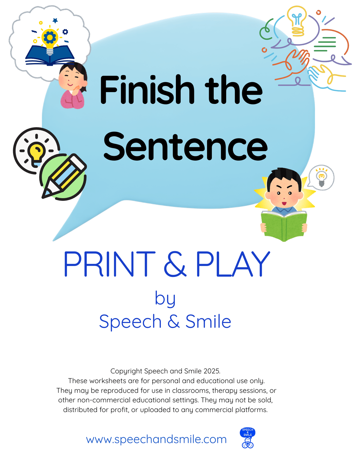 Build a Sentence Worksheet - Download Printable Speech Therapy Activity - Speech and Smile