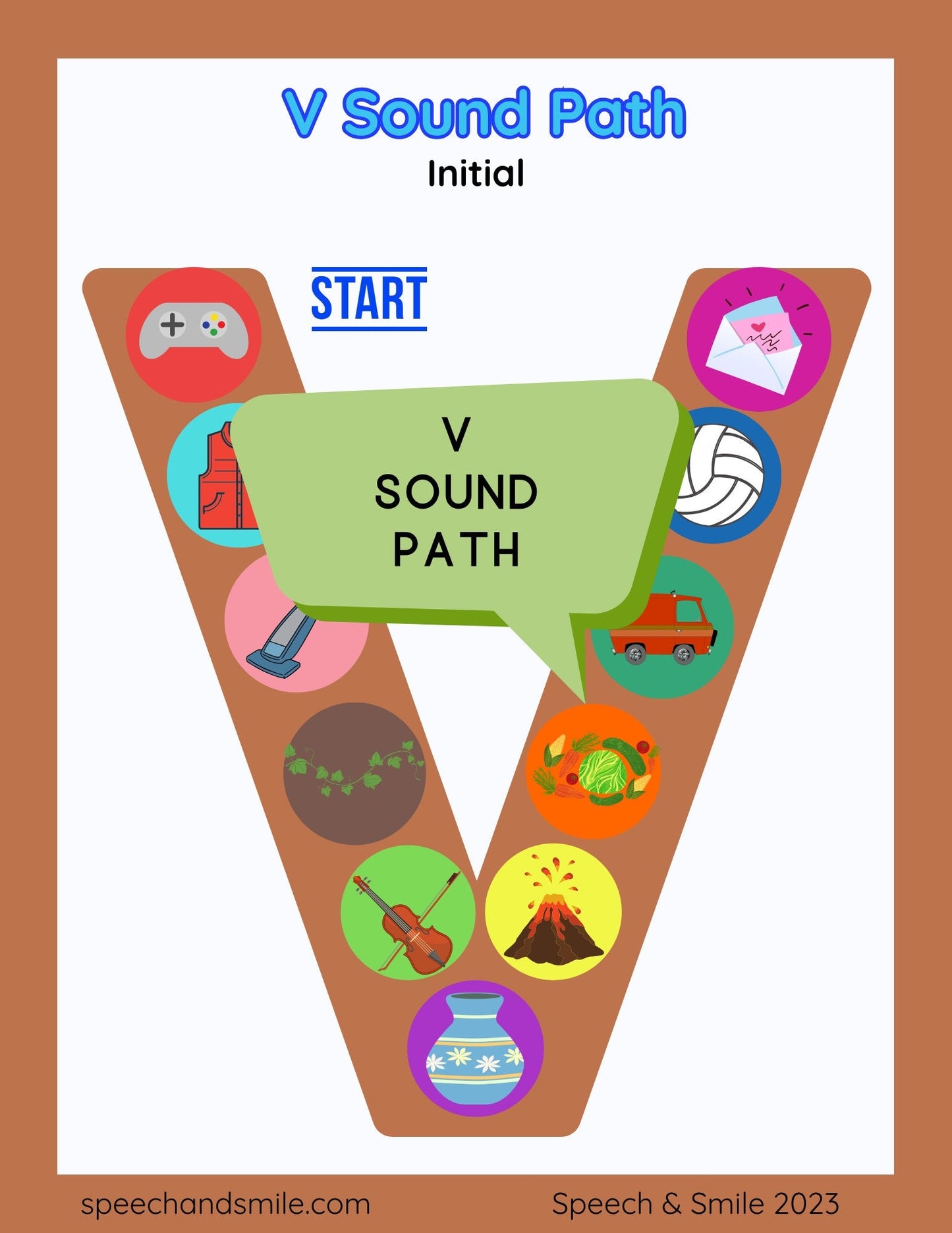 F Sound Printable Game Sound Path for Speech Therapy - Articulation Games Worksheet - Letter F Print Worksheet Download - F Words Speech Therapy - Speech and Smile