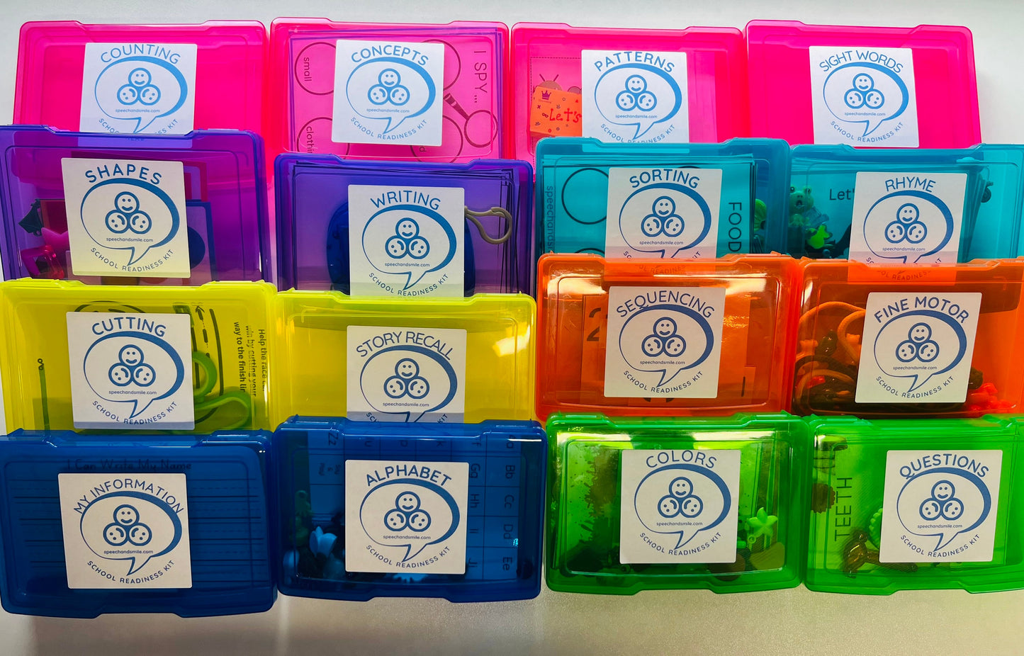 Preschool Activity Set with Mini Objects – 16 Learning Activities in Case – No Prep Educational Bundle Kindergarten