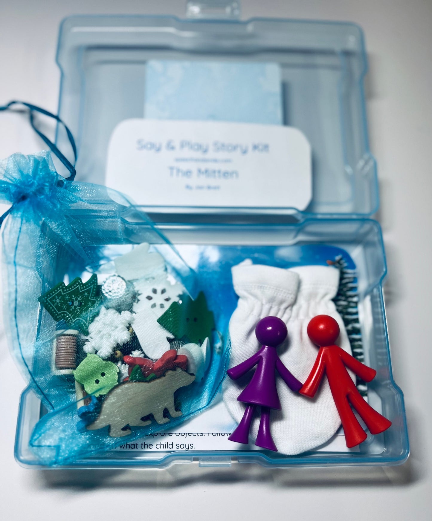 Story Kit The Mitten Book Story Objects for The Mitten Book Speech Therapy Mini Objects