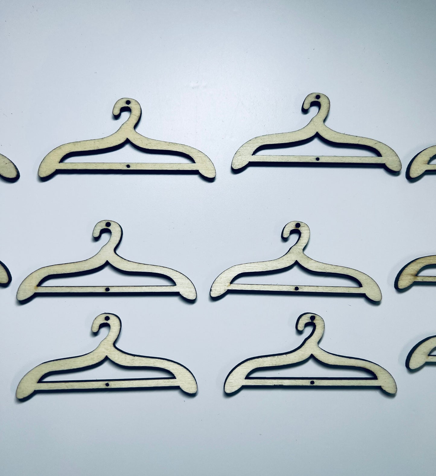 Mini Wood Hanger Object-Dollhouse Hangers-Speech Therapy Mini Objects-Clothing Theme Mini Objects-Fashion Theme Objects-Wooden Hangers