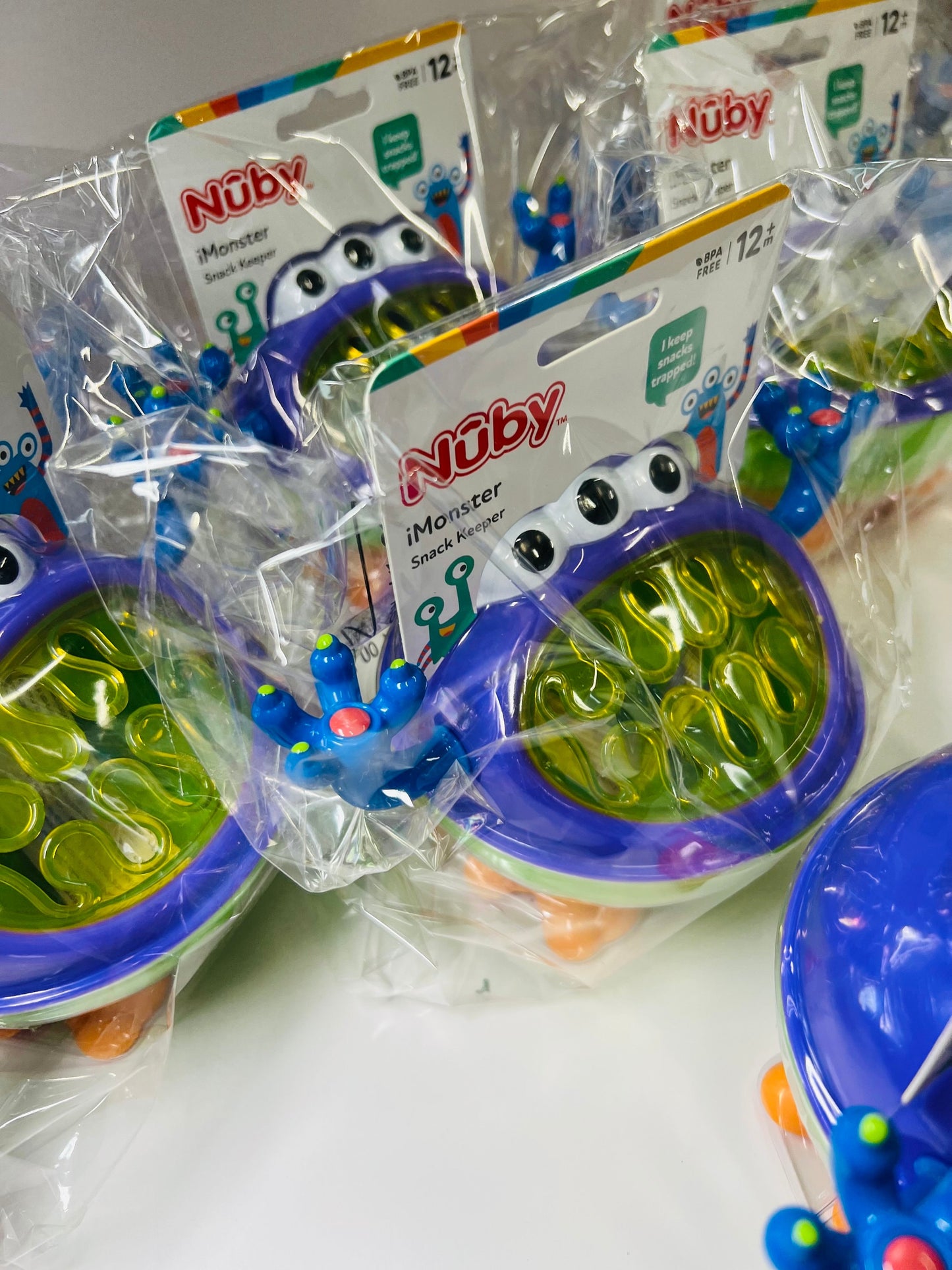 Feed the Monster Toy – Nuby Snack Monster Cup | Speech Therapy Mini Object Holder | Toddler Snack Container | Fun Language Activity