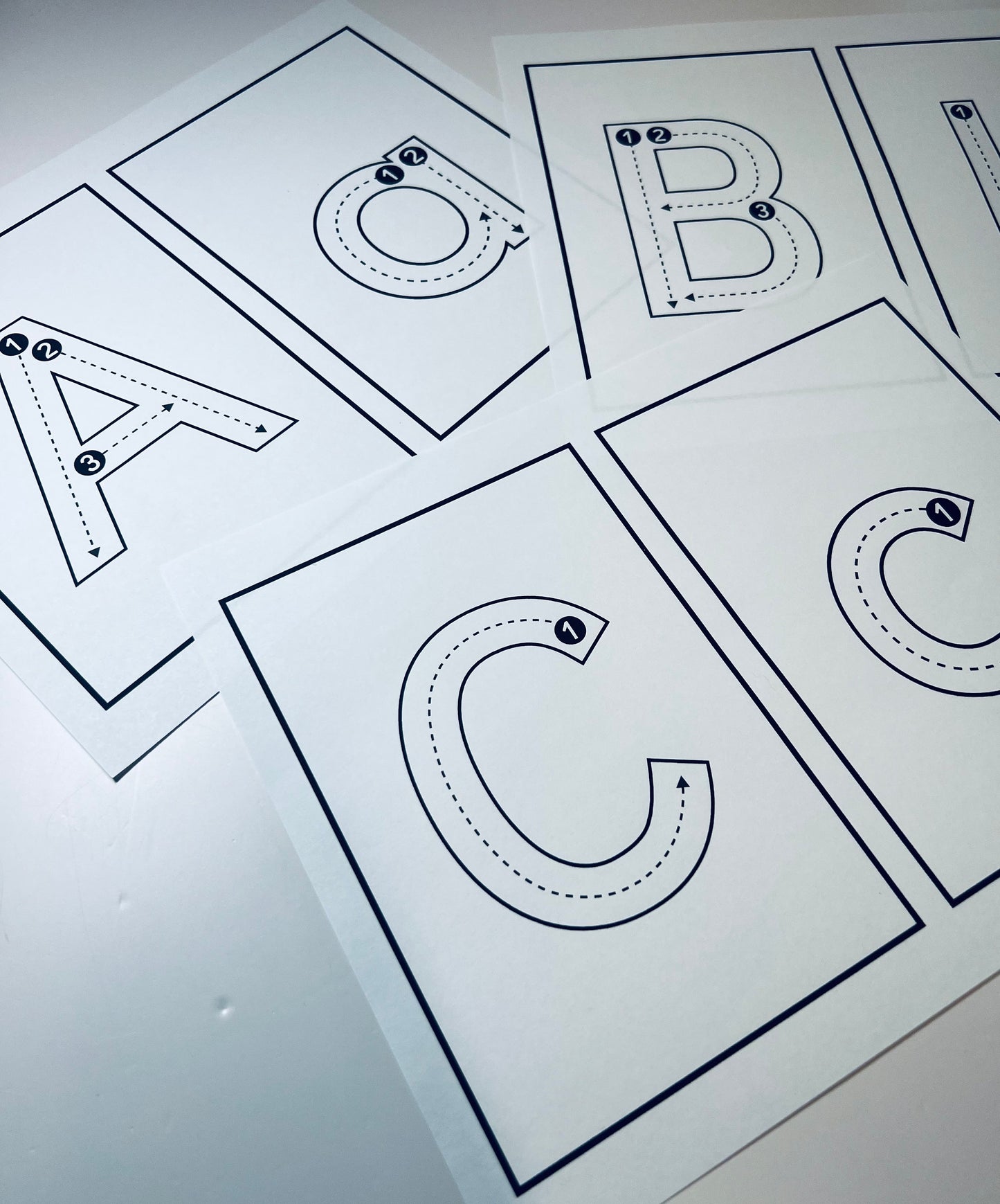 Printable Letters to Trace with Arrows