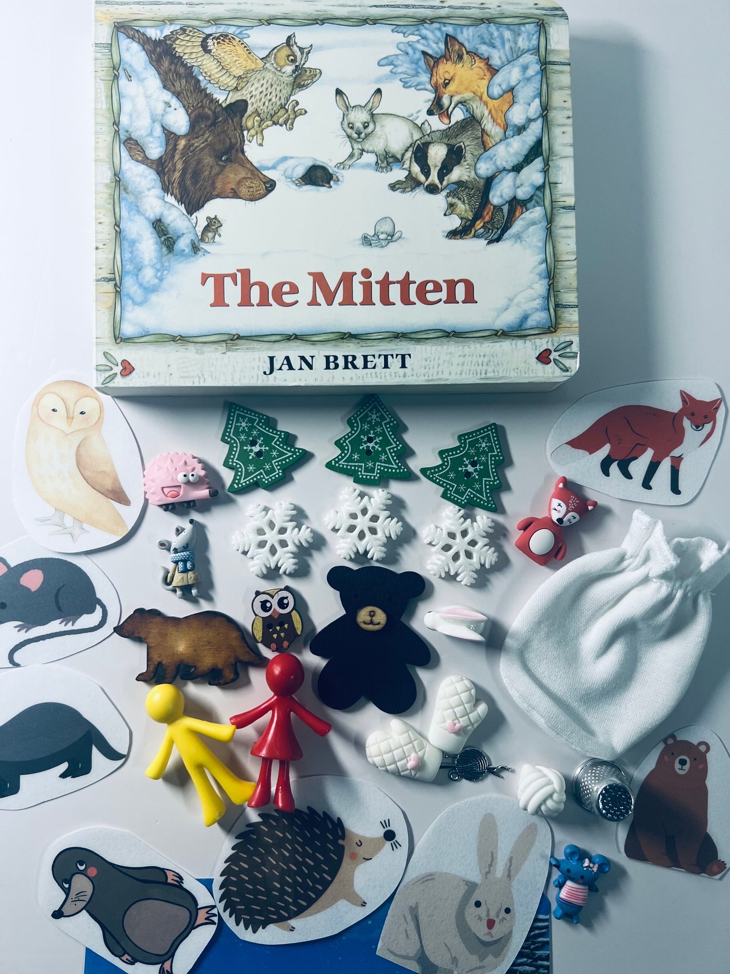 Story Kit The Mitten Book Story Objects for The Mitten Book Speech Therapy Mini Objects