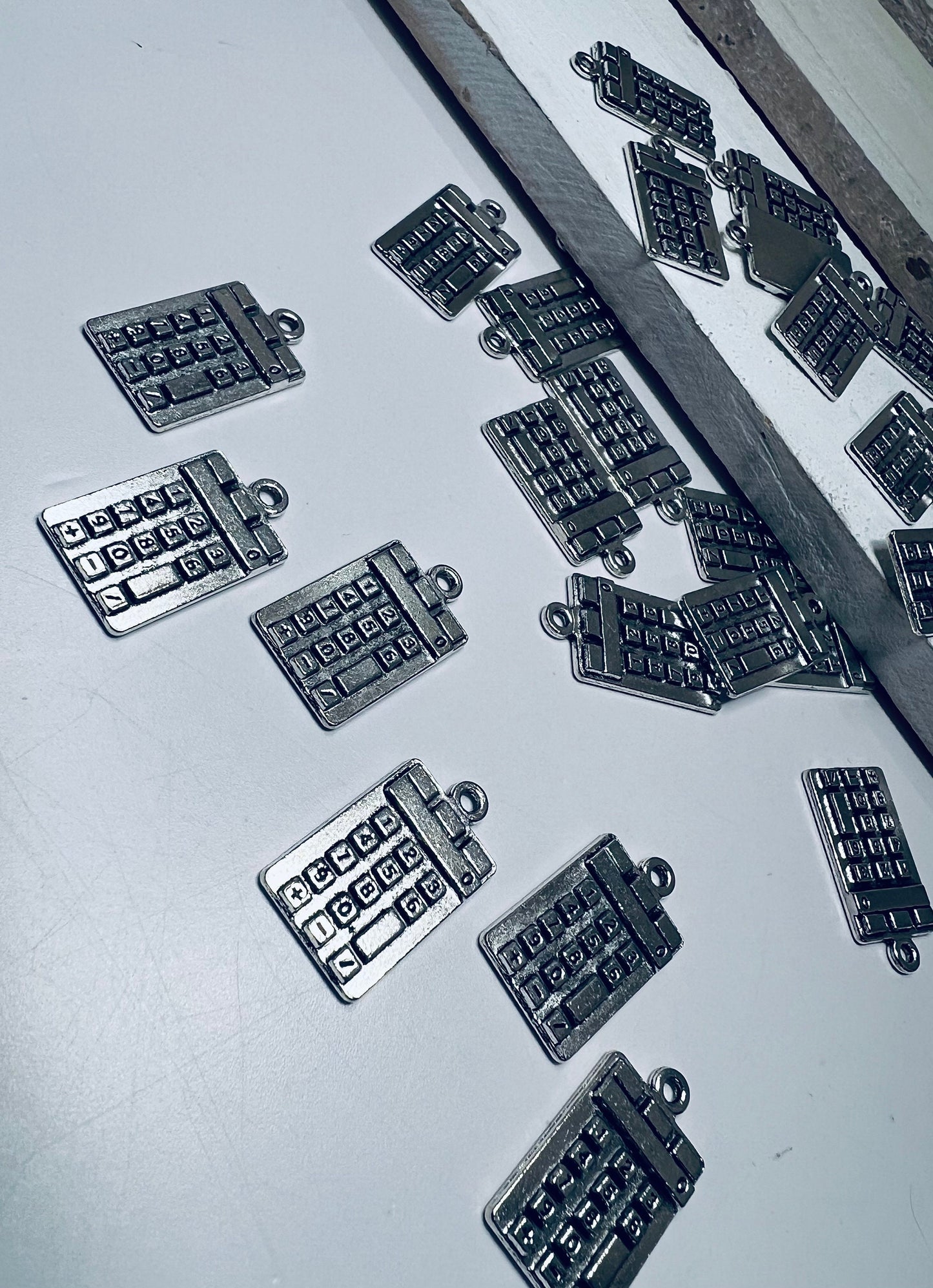 Miniature CALCULATOR Charm-Antique Tibetan Silver Calculator Charm-Accountant Charm-Trinkets-Miniature Objects-Doodads-Minis for Speech