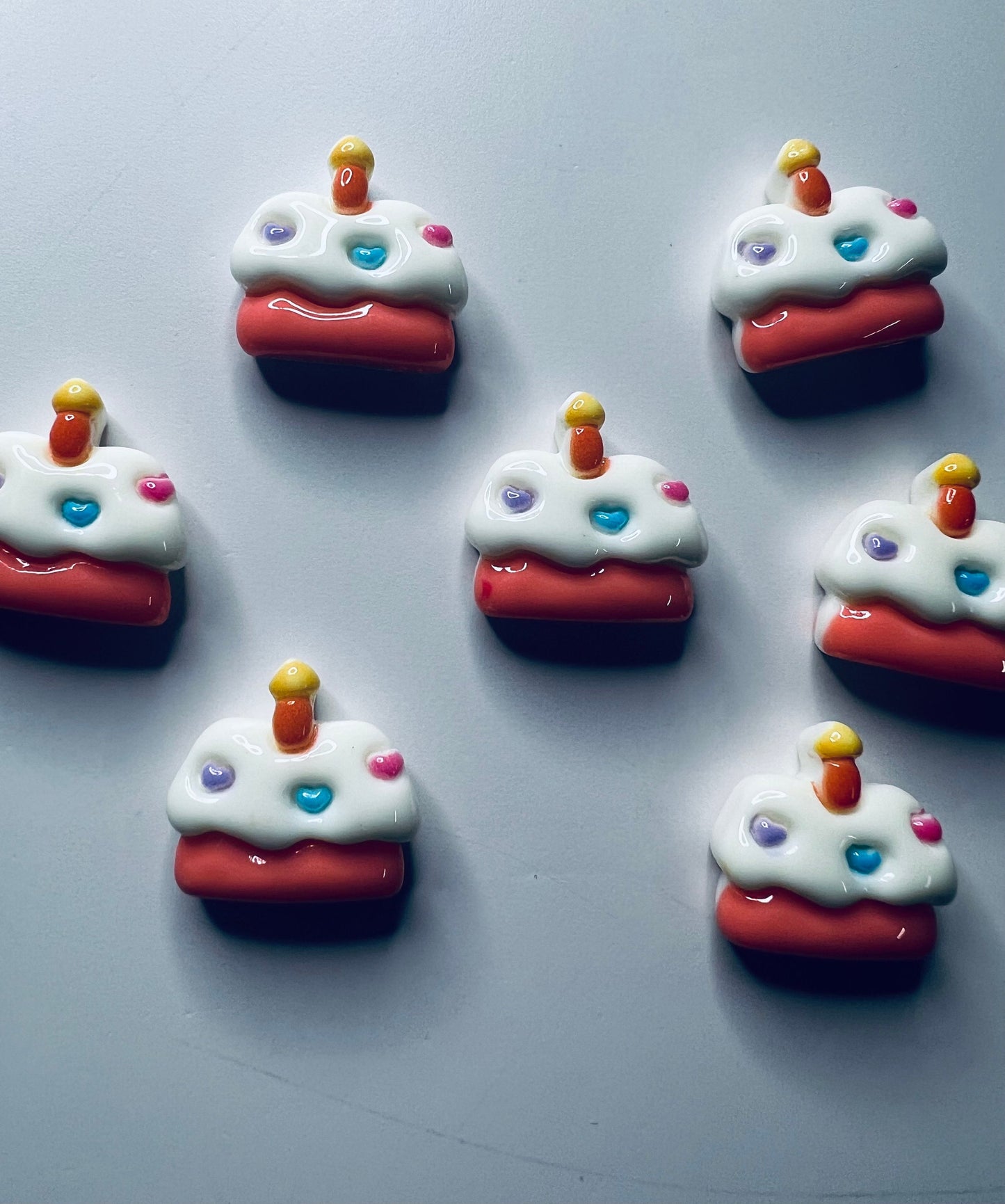 Miniature Birthday Cake Trinket - Dollhouse Birthday Cake - Food Mini Objects Speech Therapy