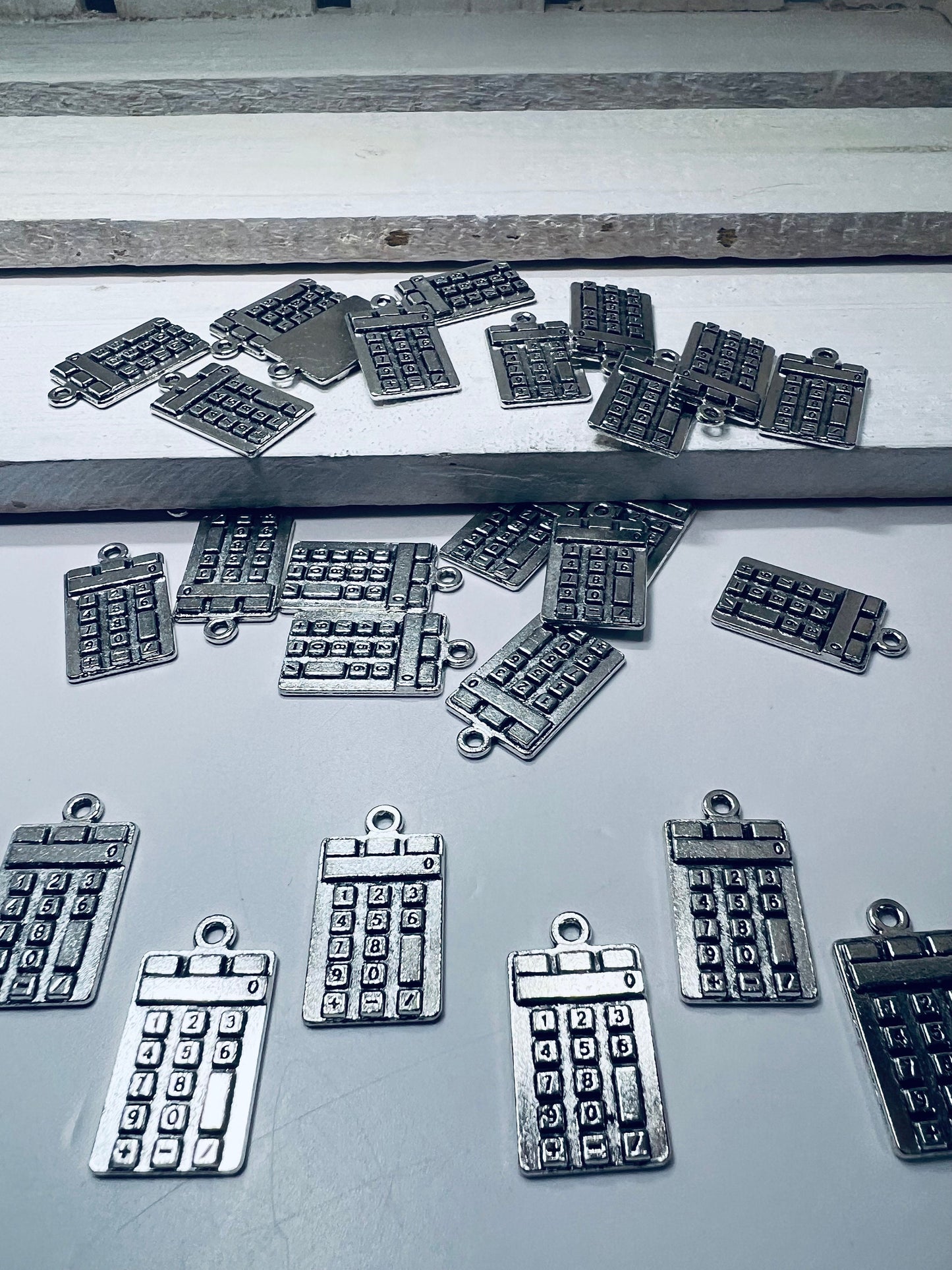 Miniature CALCULATOR Charm-Antique Tibetan Silver Calculator Charm-Accountant Charm-Trinkets-Miniature Objects-Doodads-Minis for Speech