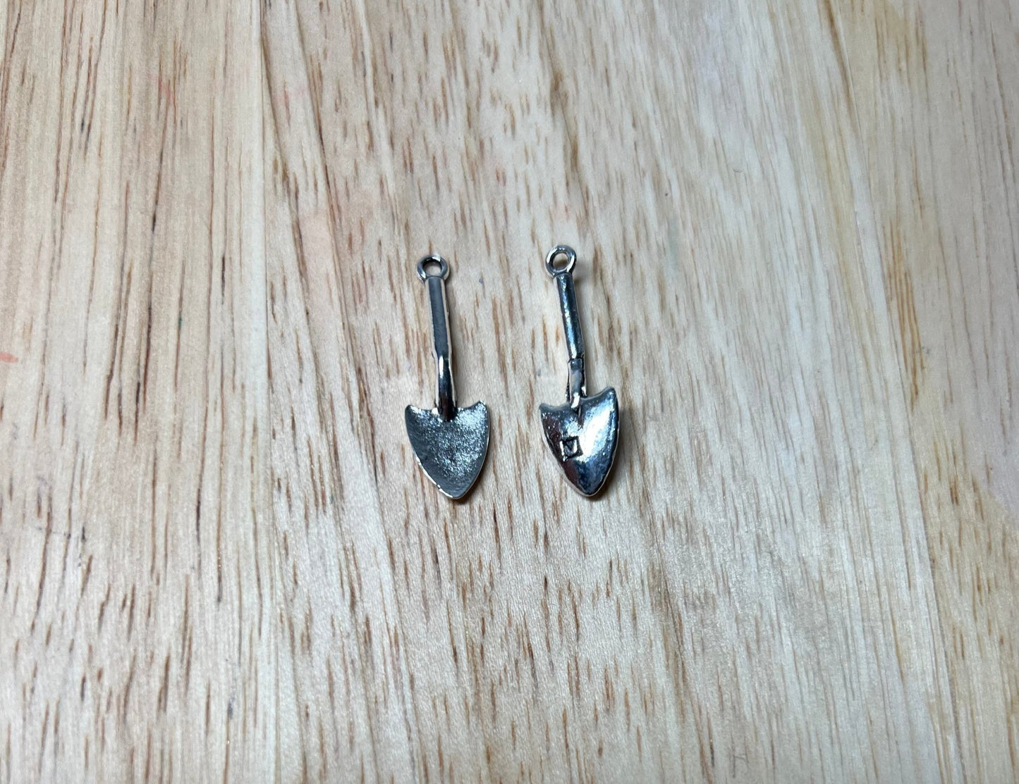 Mini SHOVEL Object - Garden Theme Object - Speech Therapy Mini Objects Construction Theme Objects - Silver Shovel Charm Object - Garden Tool Trinket - Speech and Smile
