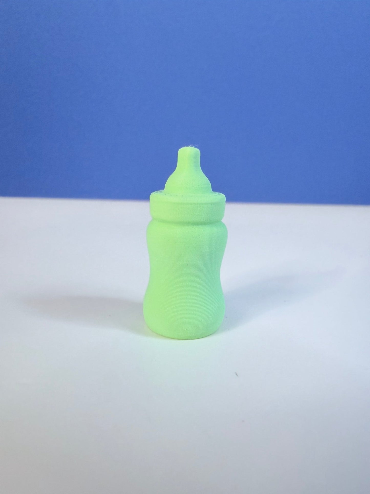 Miniature Baby Bottle trinket - Mini Green Baby Bottle Mini Objects - Speech and Smile