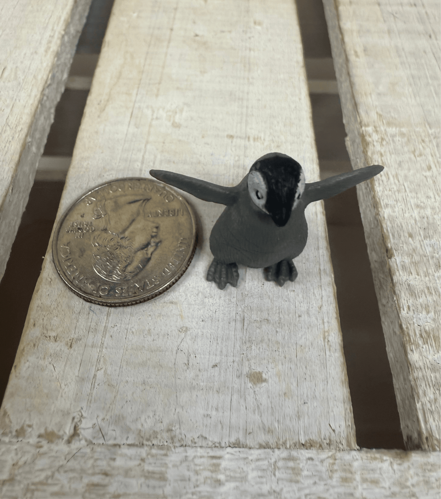 Miniature EMPEROR PENGUIN figurine penguin chicks Say and Play Mini Objects for Speech Therapy Arctic Minis Animal for Dollhouse, diorama - Speech and Smile