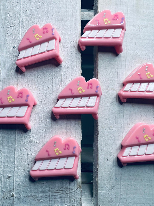 Miniature Piano Trinket Pink Piano Mini Objects for Speech Therapy Dollhouse Instrument Arts Theme Mini Piano with keys - Speech and Smile