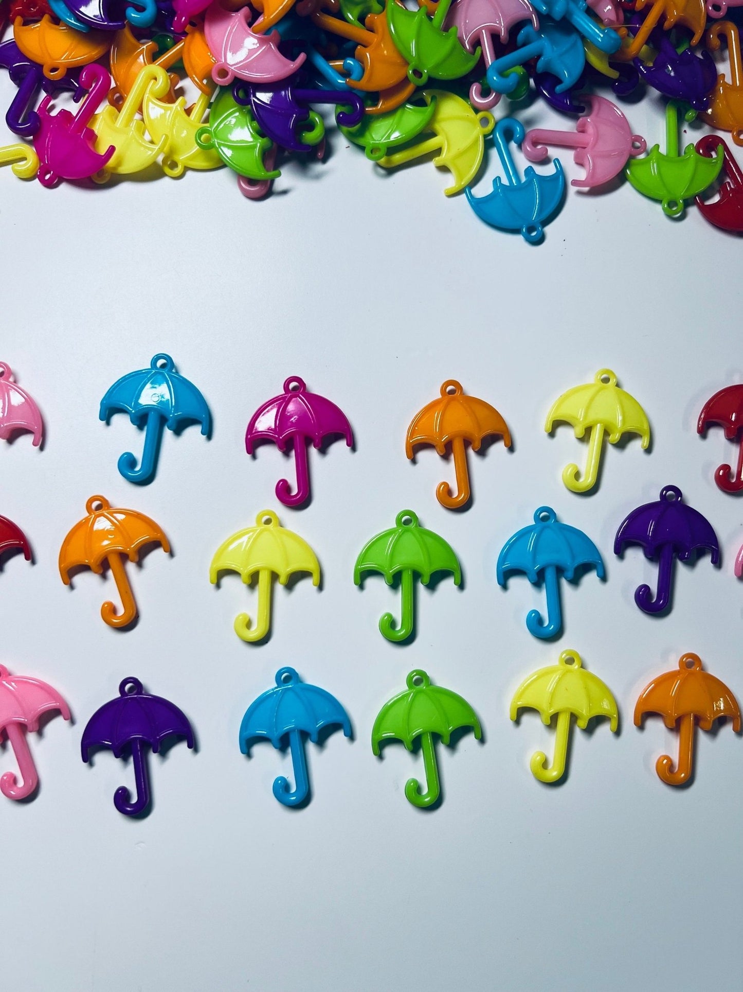 Miniature Umbrella Trinkets Mini Objects Speech Therapy Objects Weather Minis Acrylic Umbrella Charm - Speech and Smile