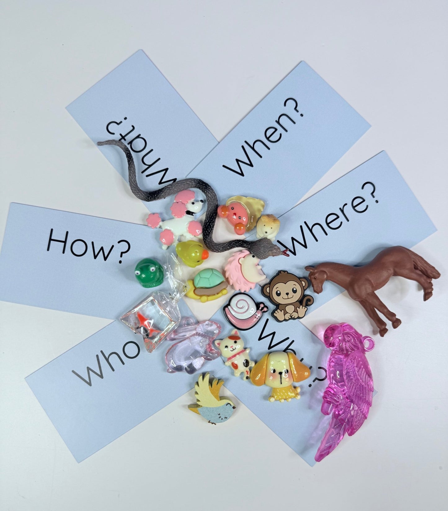 PETS theme Mini Objects with Question Cards - Theme Trinkets Speech Therapy - Speech and Smile
